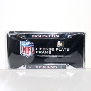 Houston Texans License Plate Frame chrome NFL Rico Industries Football